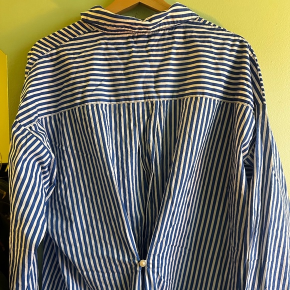 Striped Button Down Shirt Dress - Picture 5 of 7